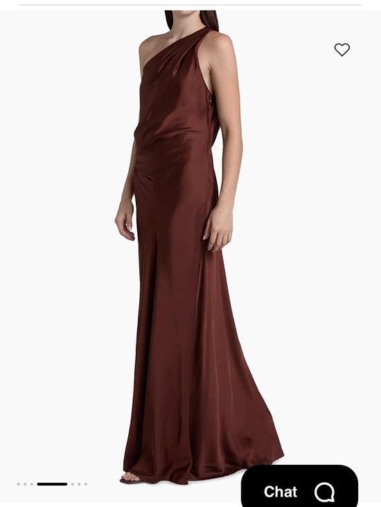 A.L.C. Dresses & Skirts - A.L.C. One-Shoulder Satin Gown in Rich Brown